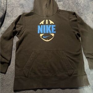 Nike Black Hoodie with a Blue logo
